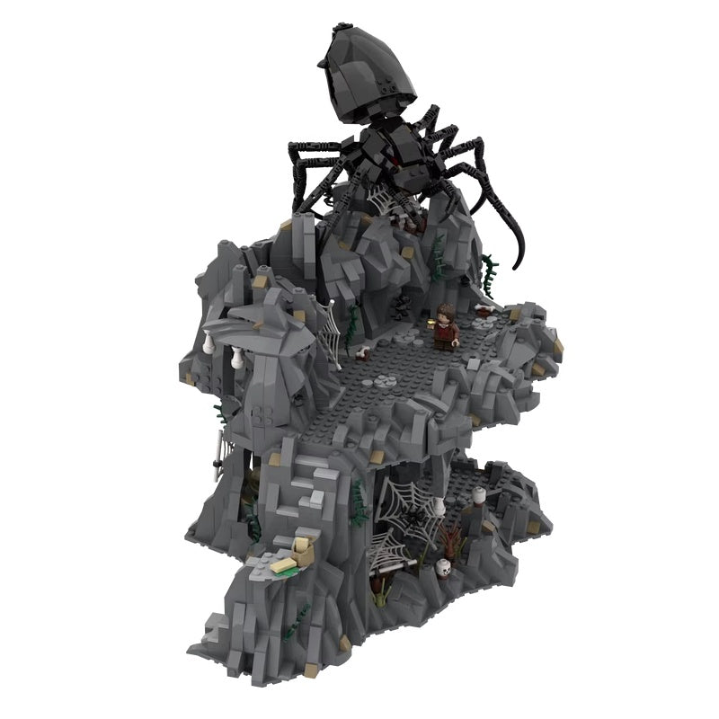 Giant Spider Lair MOC Dark Fantasy Cave Building Kit - 3