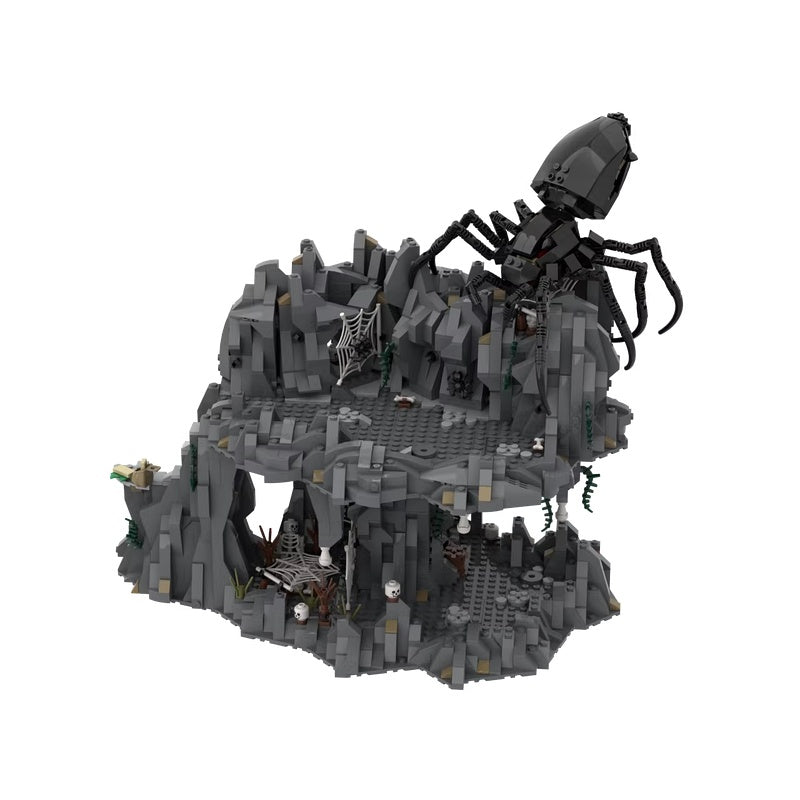 Giant Spider Lair MOC Dark Fantasy Cave Building Kit - 4