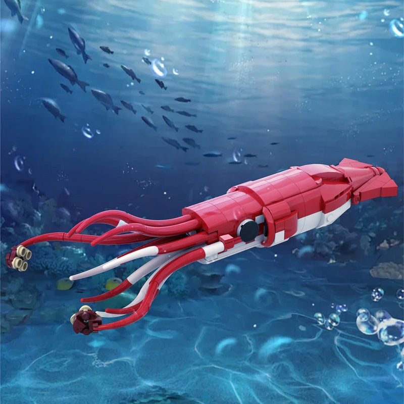 Giant Squid MOC Building Kit | Architeuthis dux Deep Sea Model Kit - 3