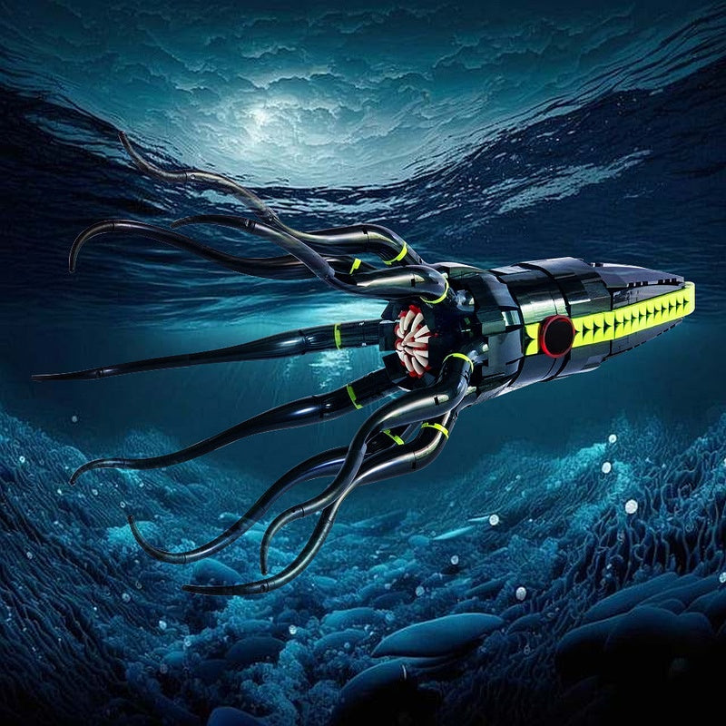 Giant Squid MOC Building Kit | Sea Animal Ocean Creature Model - 3