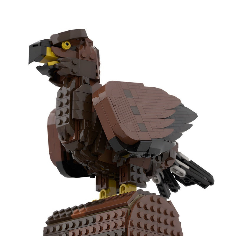 Golden Eagle MOC Bird Building Kit Majestic Wildlife Display Model - 2