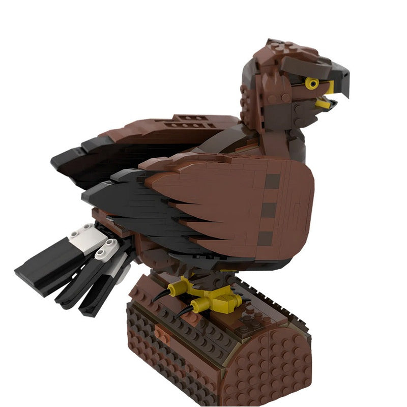 Golden Eagle MOC Bird Building Kit Majestic Wildlife Display Model - 3