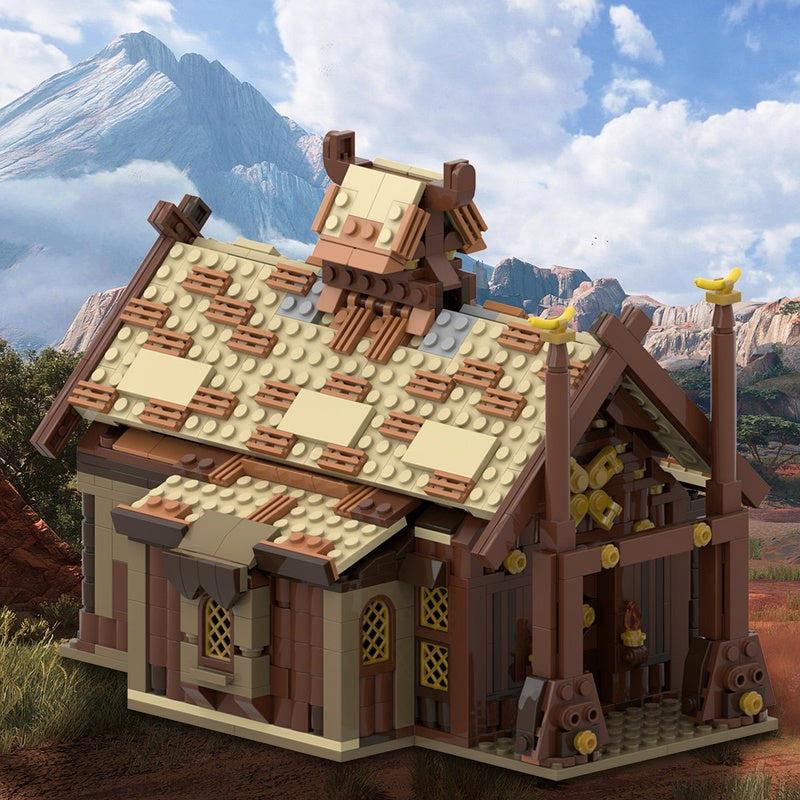 Golden Hall of the Horse Lords Building Kit | LEGO-Compatible MOC - 1