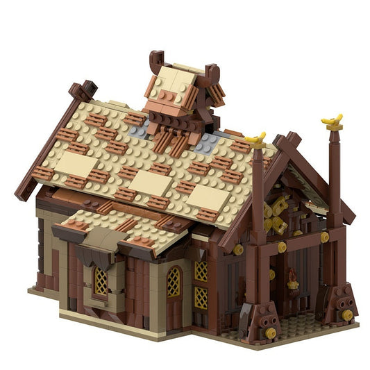 Golden Hall of the Horse Lords MOC Building Kit | Fantasy Architecture - 1
