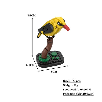 Golden Oriole Bird MOC Building Kit | Vibrant Wildlife Display Model Set - 4
