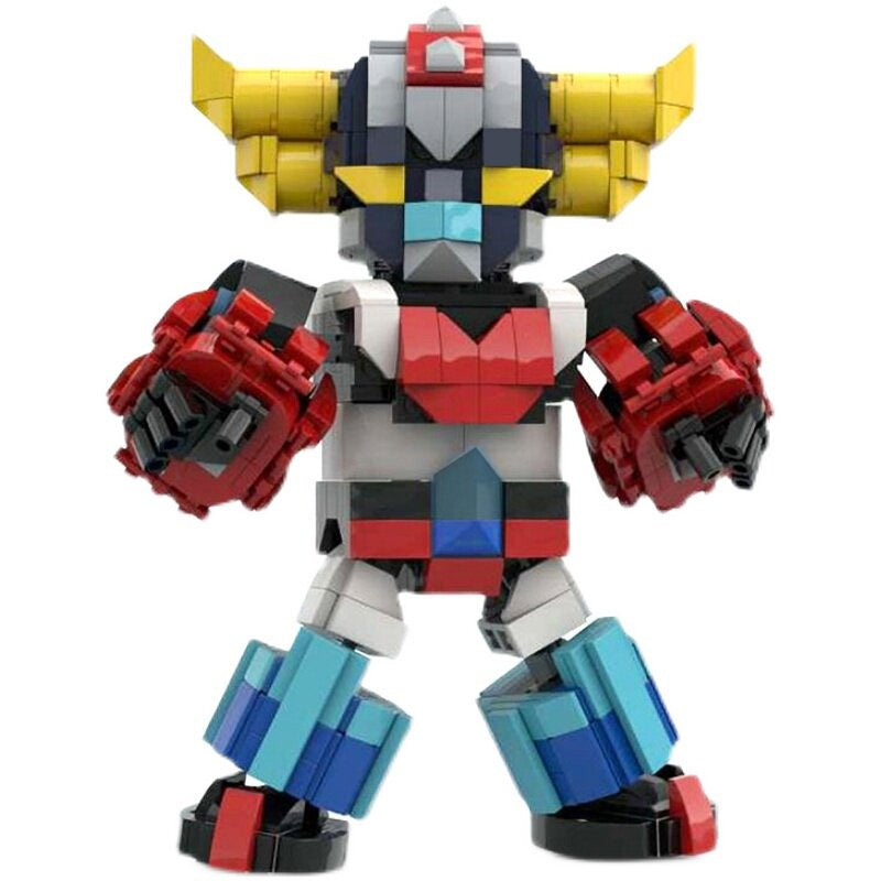 Golden Retro Mecha Robot MOC Character Building Kit - 1