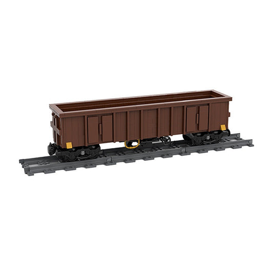 Gondola Wagon MOC Freight Train Cargo Wagon Building Kit 482 PCS - 1