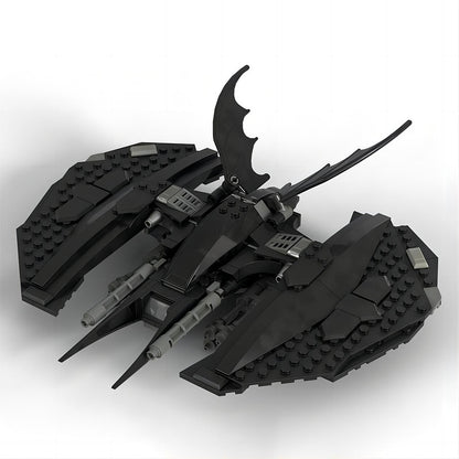 Gothic Black Winged Stealth Aircraft MOC Building Kit - 3