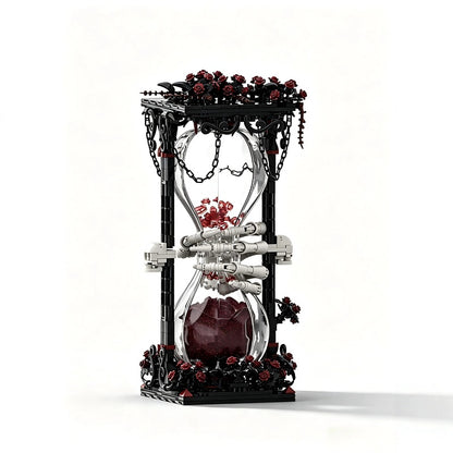 Gothic Blood Rose Hourglass MOC Building Kit | Fantasy Display Model - 1
