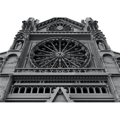 Gothic Cathedral Facade MOC Building Kit | Medieval Architecture Model - 5