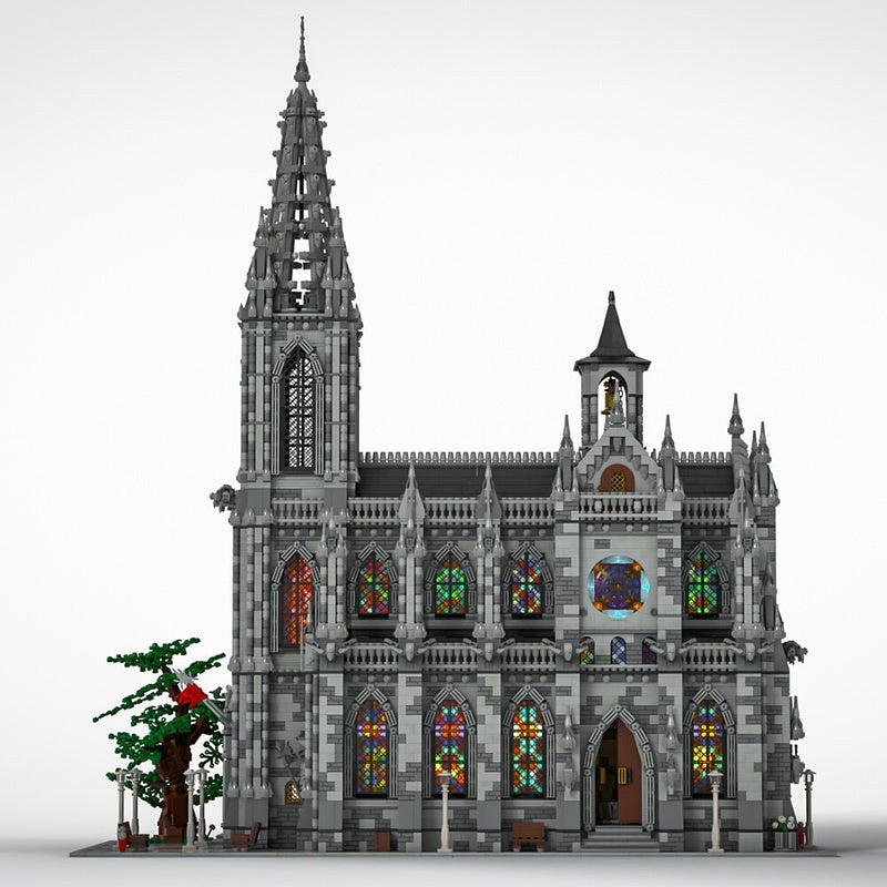 Gothic Cathedral MOC Building Kit | Large Scale Architecture Model - 1