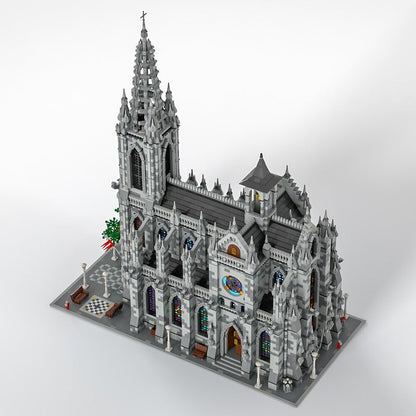 Gothic Cathedral MOC Building Kit | Large Scale Architecture Model - 4
