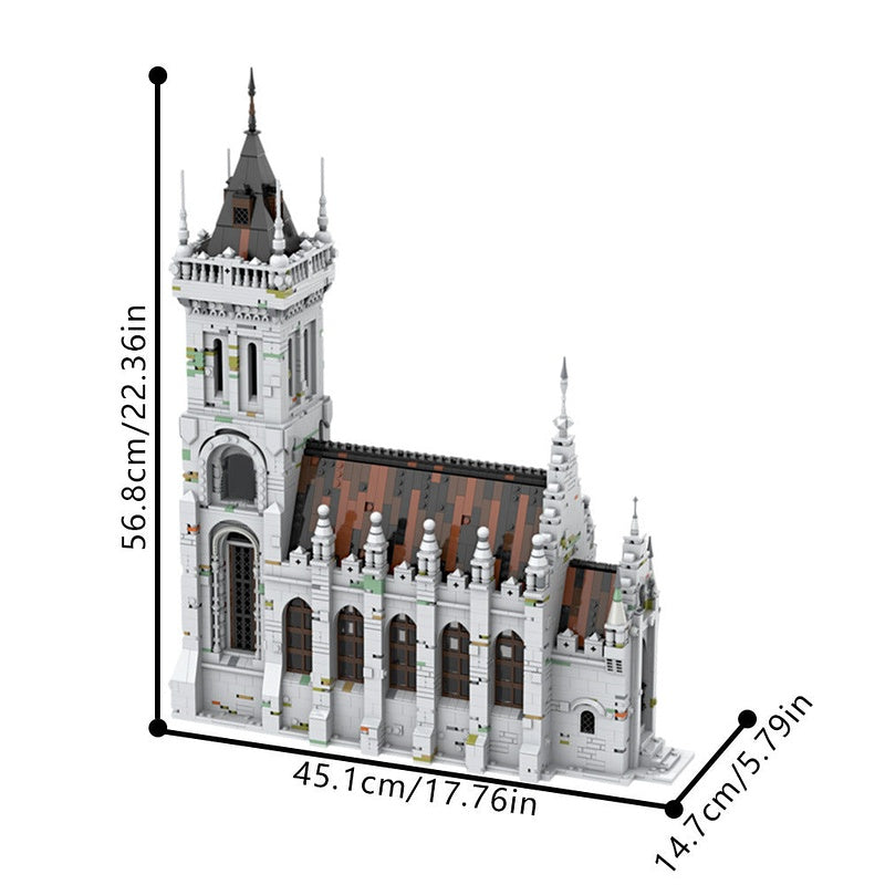Gothic Church MOC Building Kit | Medieval Architecture Model - 4