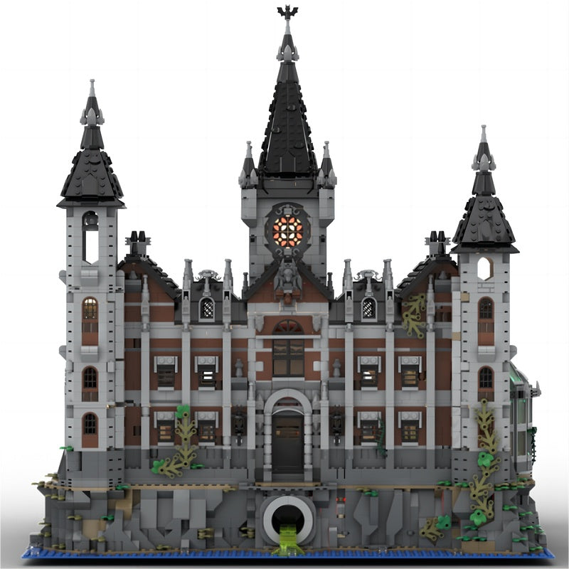 Gothic Cliffside Asylum MOC Haunted Architecture Building Kit - 5