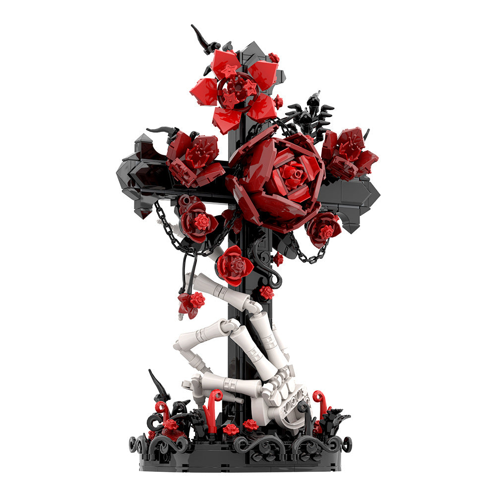 gothic cross building kit | lego compatible moc - 4