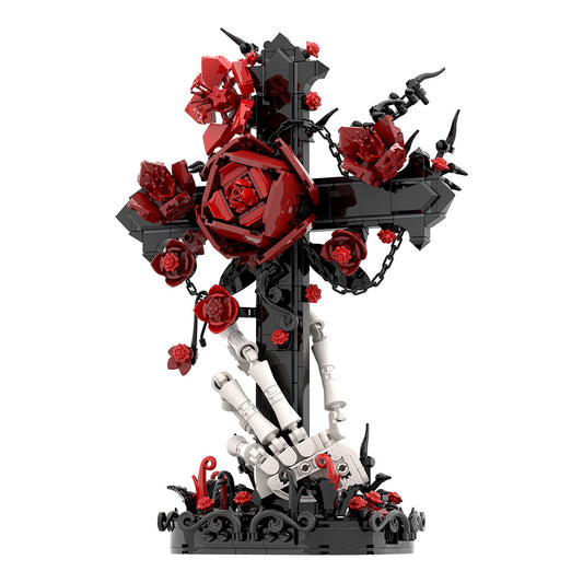 gothic cross building kit | lego compatible moc - 5