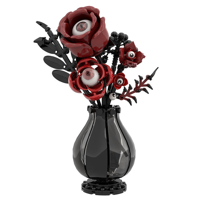 Gothic Eye Flower MOC Building Kit | Dark Fantasy Floral Display Model - 1