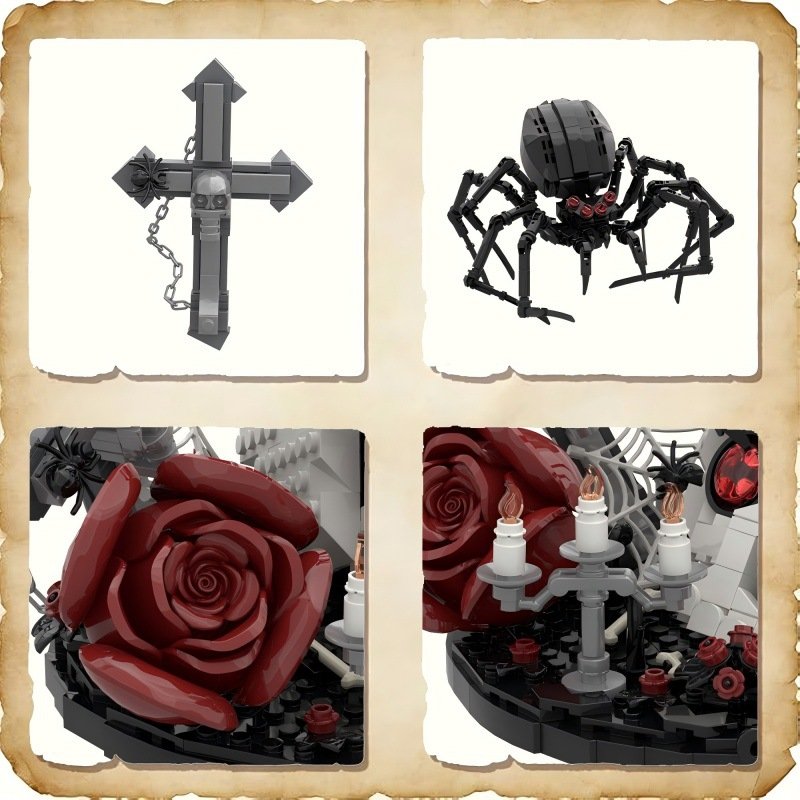 Gothic Flower Spider MOC Building Kit | LEGO-Compatible MOC - 5