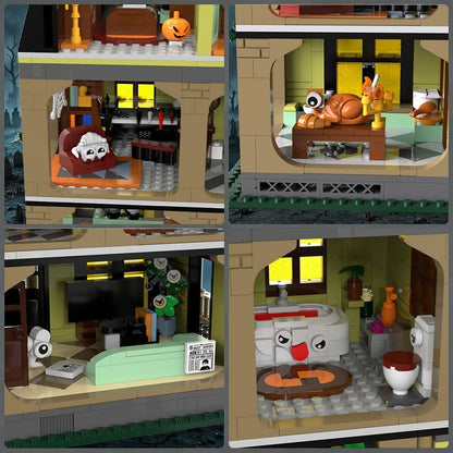 Gothic Haunted Manor MOC Building Kit | Theme Park Ghost House Model - 3