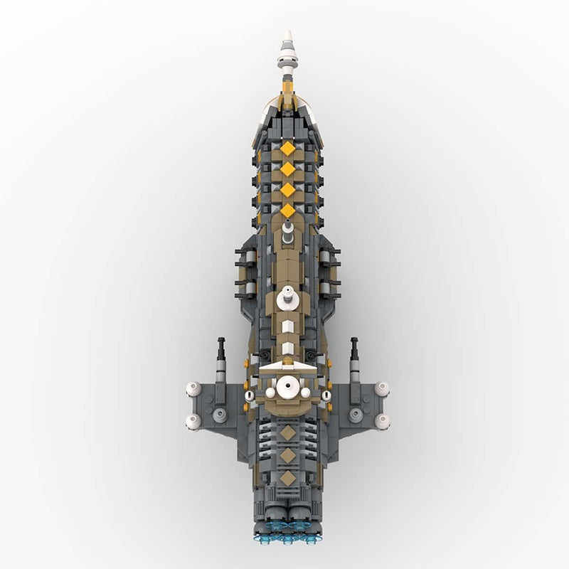 Gothic Space Cruiser Building Kit | LEGO-Compatible Grimdark MOC - 3