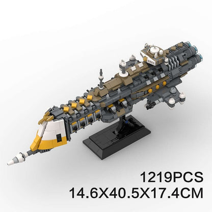 Gothic Space Cruiser MOC Building Kit | Dark Sci-Fi Capital Ship Model - 6