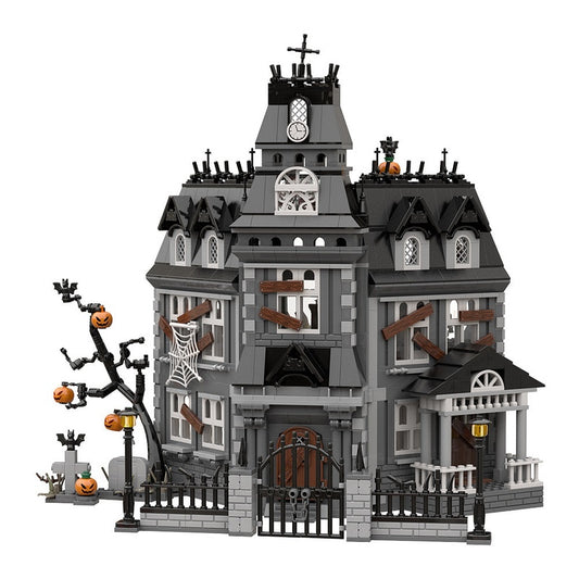 Gothic Victorian Mansion MOC Building Kit | Haunted Architecture Model - 1