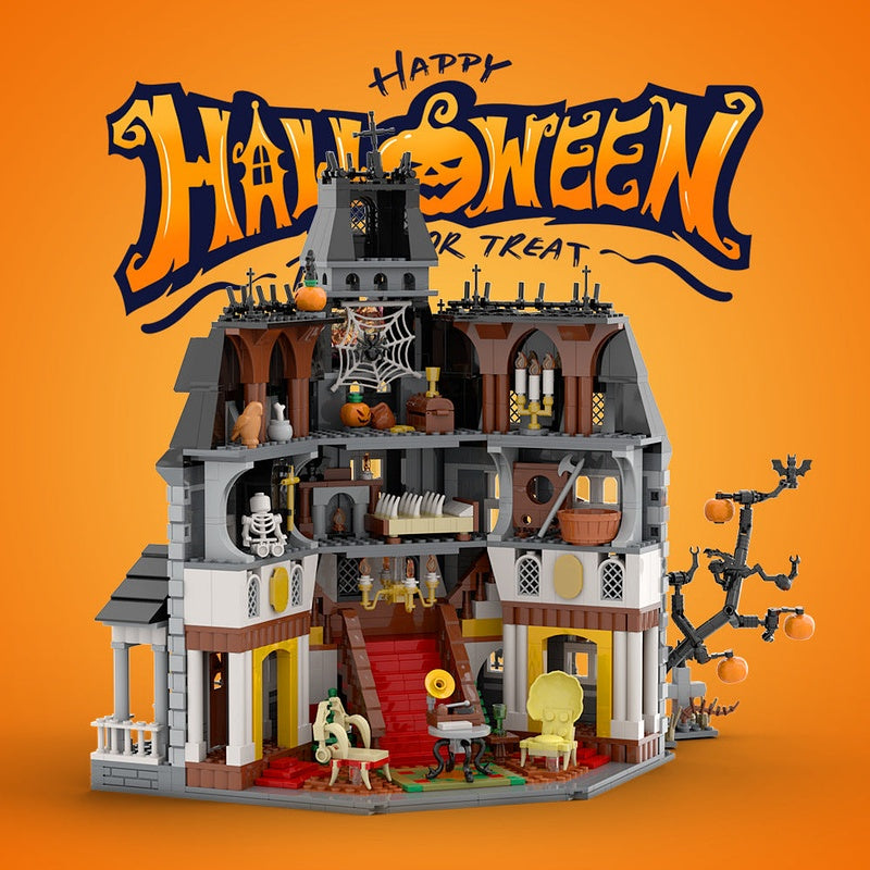 Gothic Victorian Mansion MOC Building Kit | Haunted Architecture Model - 6