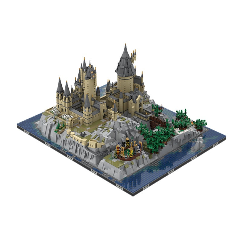 Grand Cliffside Fantasy Castle MOC Architecture Building Kit - 1