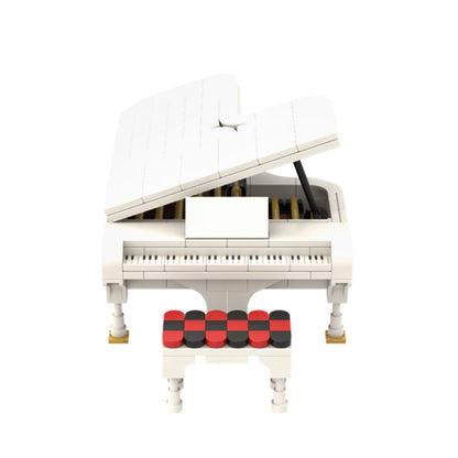 Grand Piano White Building Kit | LEGO-Compatible MOC - 3
