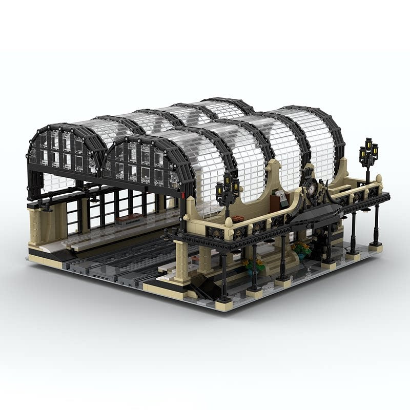 Grand Railway Terminus Station MOC Architecture Building Kit - 1