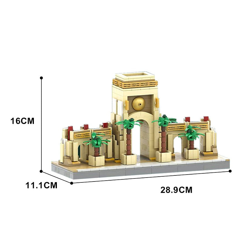 Grand Theme Park Entrance Gate MOC Building Kit | Landmark Model - 4