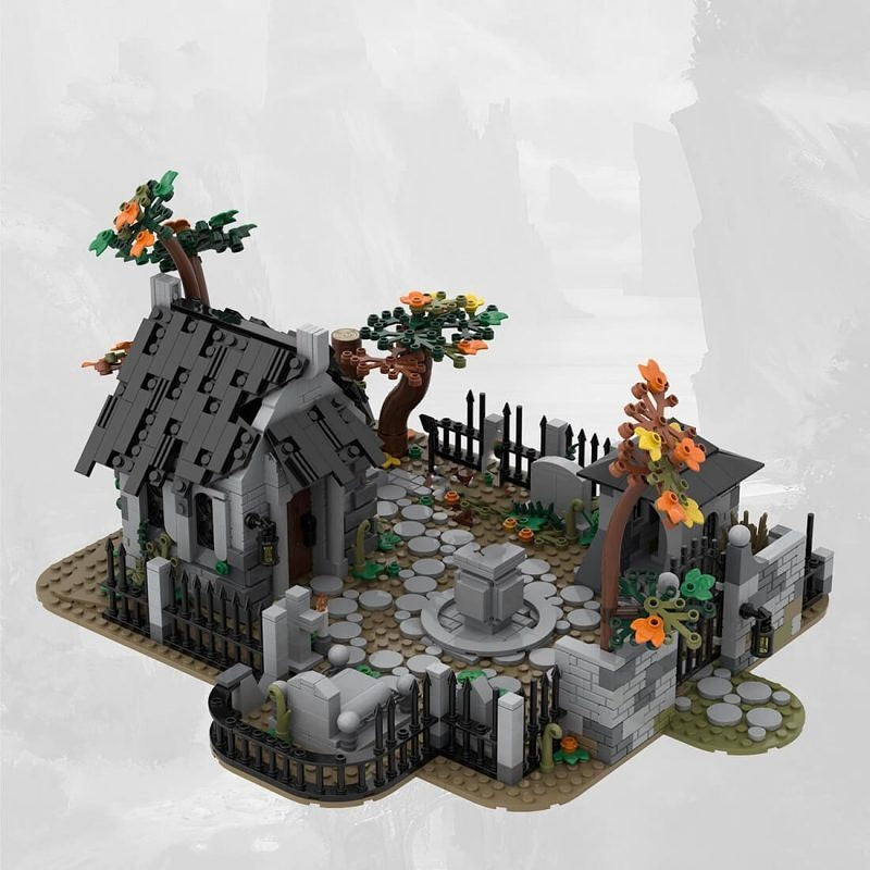Graveyard MOC Building Kit | Haunted Architecture Display Diorama - 2