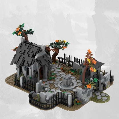 Graveyard MOC Building Kit | Haunted Architecture Display Diorama - 2