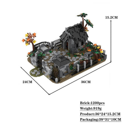 Graveyard MOC Building Kit | Haunted Architecture Display Diorama - 4