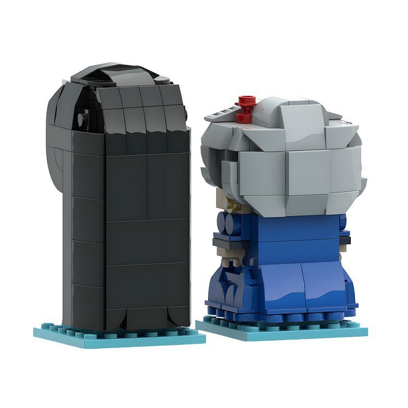 Gray-Haired Sorceress & Masked Spirit Cube Character MOC Building Kit - 2
