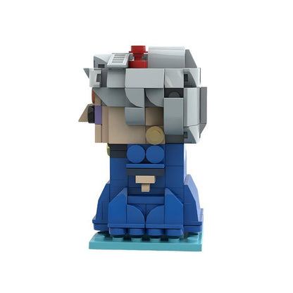 Gray-Haired Sorceress & Masked Spirit Cube Character MOC Building Kit - 4
