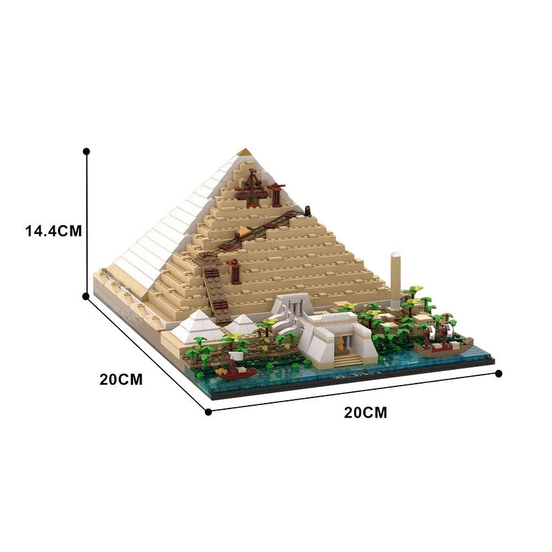 Great Pyramid MOC Building Kit | Ancient Egyptian Architecture Model - 4