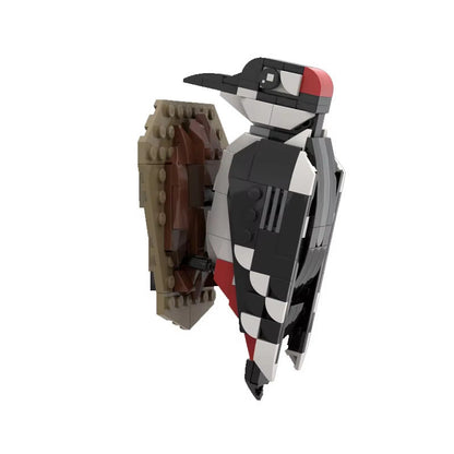 Great Spotted Woodpecker Building Kit | LEGO-Compatible MOC - 3