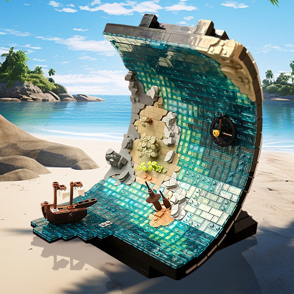 great wave building set | lego compatible - 1
