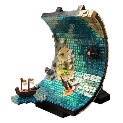 great wave building set | lego compatible - 4