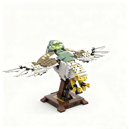 Green-Crested Fantasy Bird MOC Building Kit | Winged Display Sculpture - 4