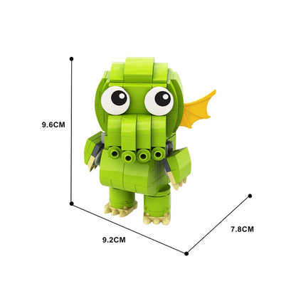 Green Tentacled Elder Monster MOC Building Kit - 3