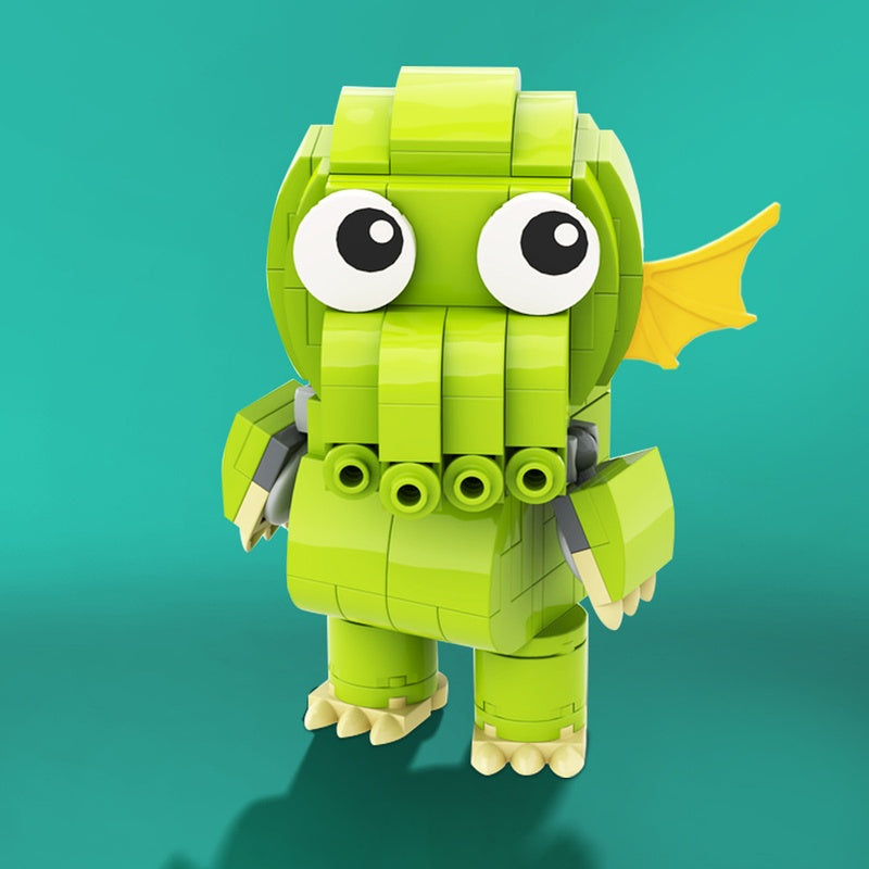 Green Tentacled Elder Monster MOC Building Kit - 4