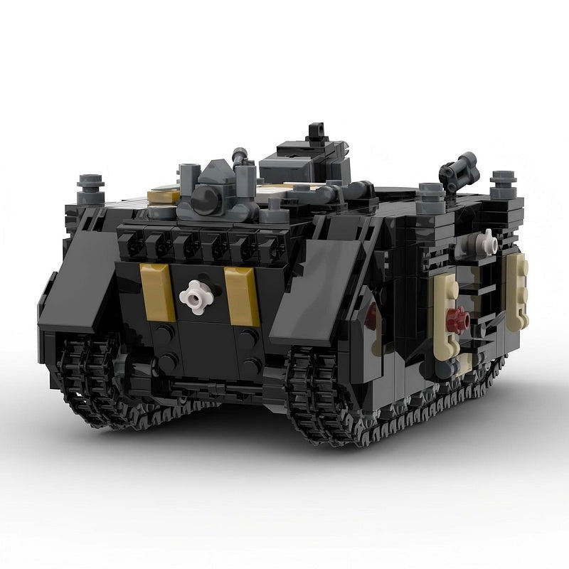Grimdark Sci-Fi Armored APC Siege Carrier MOC Building Kit - 4