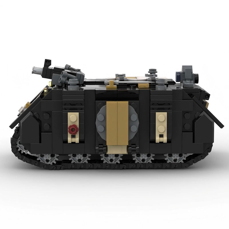 Grimdark Sci-Fi Armored APC Siege Carrier Vehicle Building Kit | LEGO-Compatible MOC - 2
