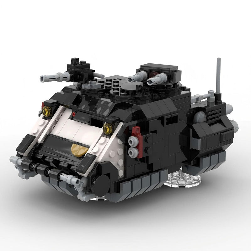 Grimdark Sci-Fi Heavy Hover Transport Tank Armored Troop Carrier Building Kit | LEGO-Compatible MOC - 1
