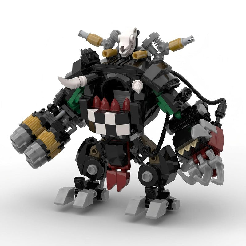 Grimdark Sci-Fi Orc Warlord Mecha Building Kit | LEGO-Compatible MOC - 2