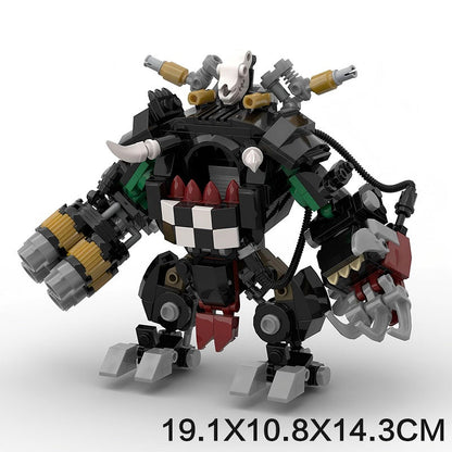Grimdark Sci-Fi Orc Warlord Mecha Building Kit | LEGO-Compatible MOC - 5