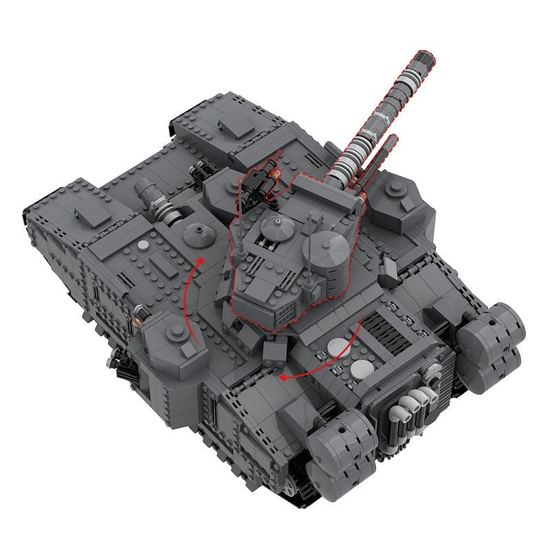 Grimdark Sci-Fi Super Heavy Tank MOC Building Kit - 7