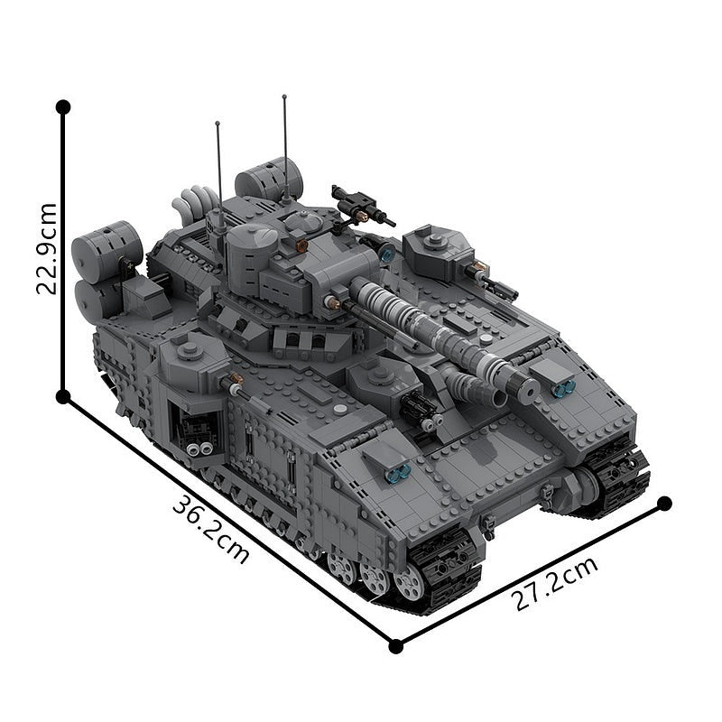 Grimdark Sci-Fi Super Heavy Tank MOC Building Kit - 8